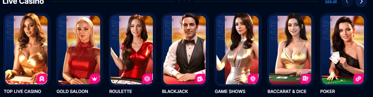 Boomerang Bet Live Casino Spiele